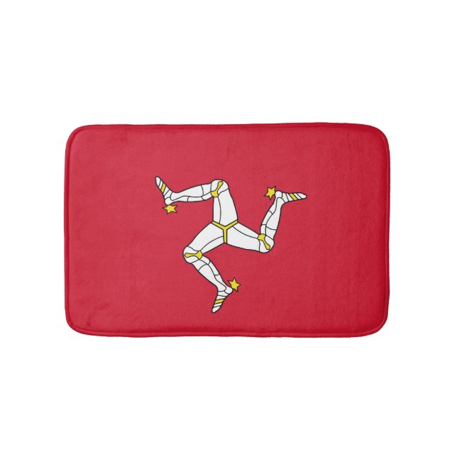 Alfombrilla De Baño Bandera de la Isla de Man (Anverso)