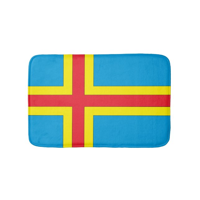 Alfombrilla De Baño Bandera de las islas de Aland (Anverso)
