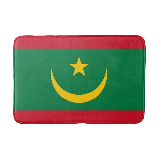 Alfombrilla De Baño Bandera de Mauritania (Anverso)