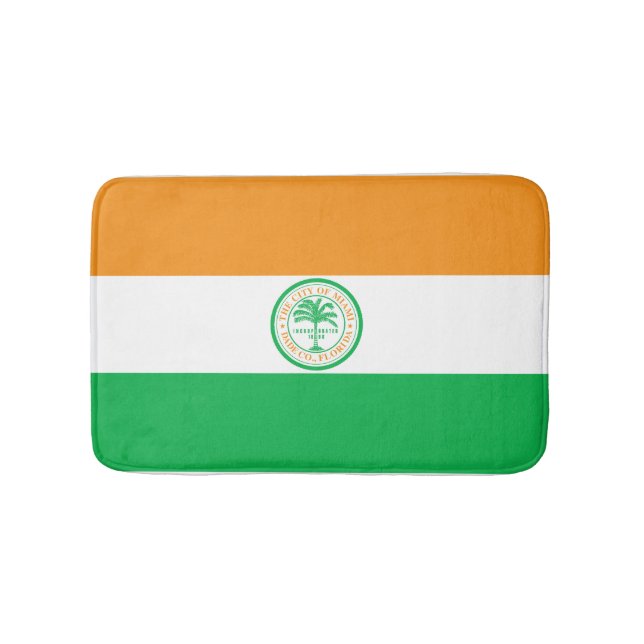 Alfombrilla De Baño Bandera de Miami, Florida Bathroom Mat (Anverso)