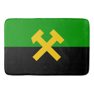 Alfombrilla De Baño Bandera de mineros y trabajadores mineros