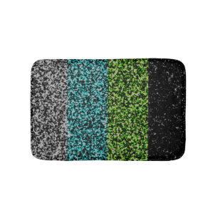 Alfombrilla De Baño Bandera de Orgullo Quoiromántico Abstracta Ruidosa