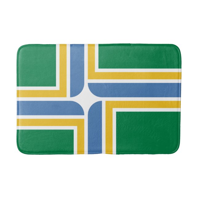 Alfombrilla De Baño Bandera de Portland, Oregon Bath Mat (Anverso)