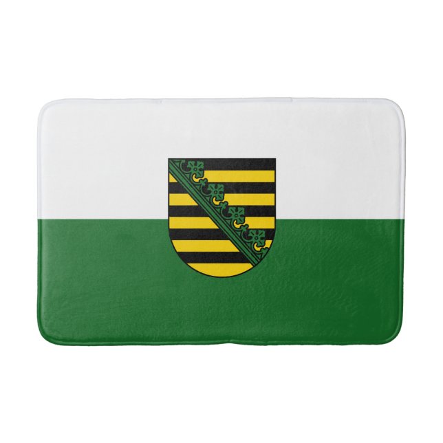 Alfombrilla De Baño Bandera de Sajonia Bath Mat (Anverso)