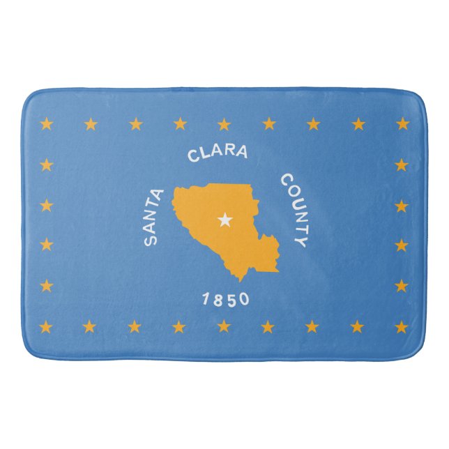 Alfombrilla De Baño Bandera de Santa Clara (condado de Estados Unidos, (Anverso)