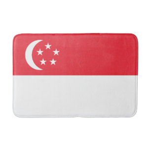 Alfombrilla De Baño Bandera de Singapur