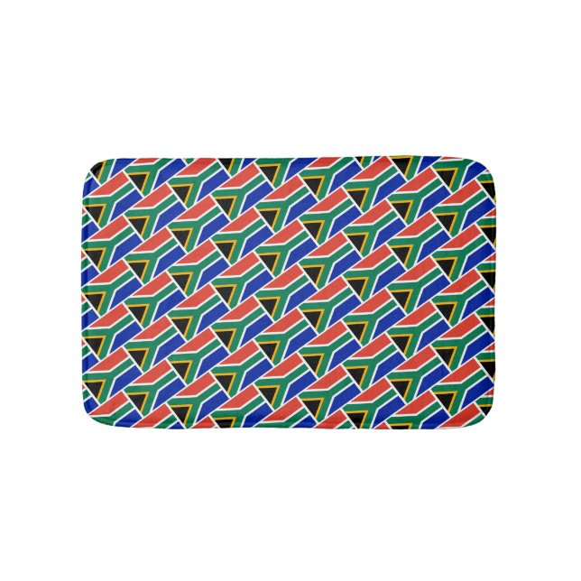 Alfombrilla De Baño BANDERA DE SUDÁFRICA GRUPO Patriótico Geométrico M (Anverso)