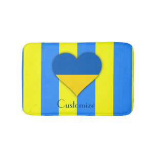 Alfombrilla De Baño Bandera de Ucrania azul Thunder_Cove