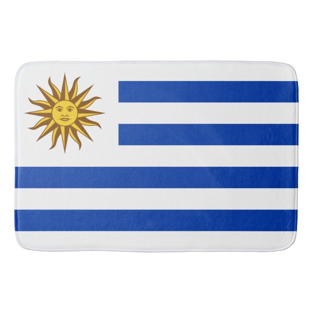 Alfombrilla De Baño Bandera de Uruguay (Uruguay) (Anverso)