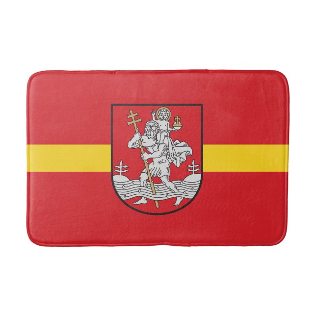 Alfombrilla De Baño Bandera de Vilnius, Lituania Bath Mat (Anverso)