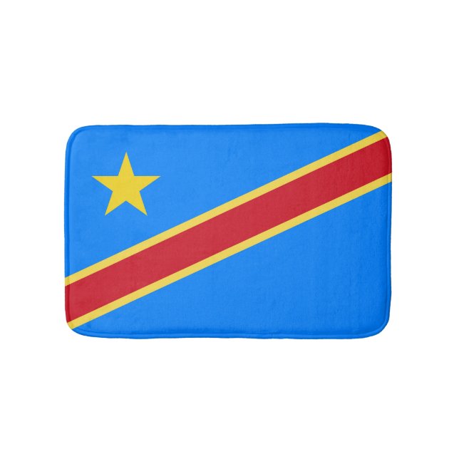 Alfombrilla De Baño Bandera del Congo (Anverso)