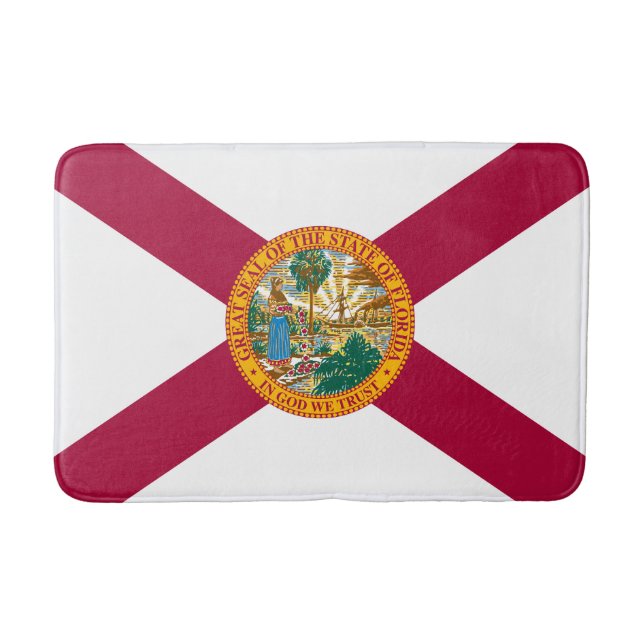 Alfombrilla De Baño Bandera del estado de Florida (Anverso)