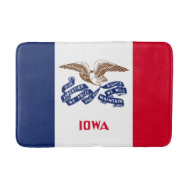 Alfombrilla De Baño Bandera del Estado de Iowa