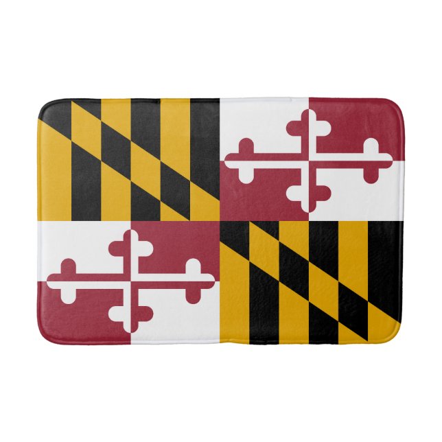 Alfombrilla De Baño Bandera del Estado de Maryland (Anverso)