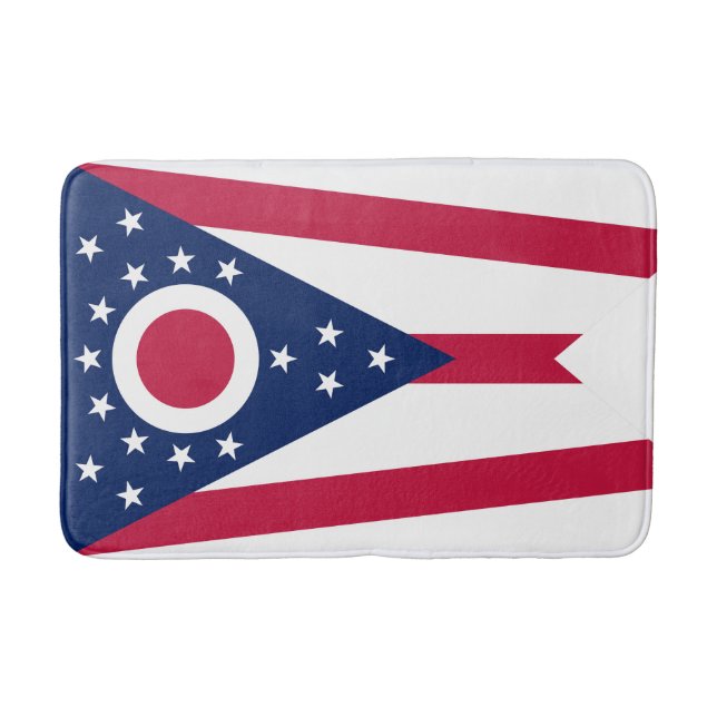 Alfombrilla De Baño Bandera del Estado de Ohio (Anverso)