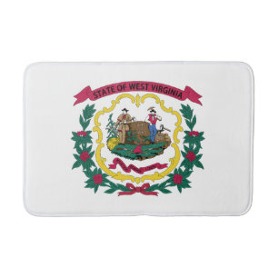 Alfombrilla De Baño Bandera del estado de Virginia Occidental