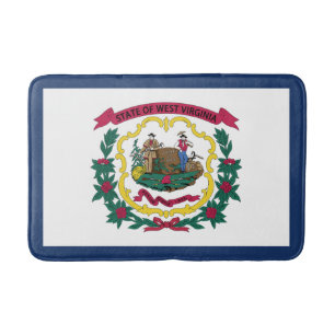 Alfombrilla De Baño Bandera del estado de Virginia Occidental