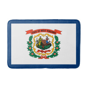 Alfombrilla De Baño Bandera del estado de Virginia Occidental
