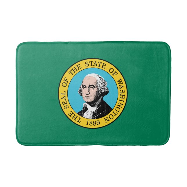 Alfombrilla De Baño Bandera del Estado de Washington (Anverso)