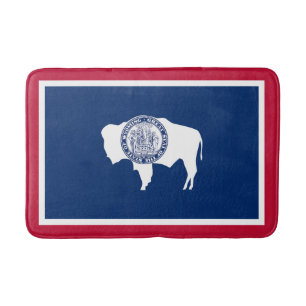 Alfombrilla De Baño Bandera del estado de Wyoming