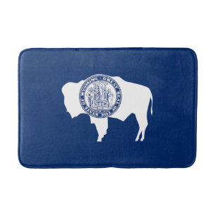 Alfombrilla De Baño Bandera del estado de Wyoming