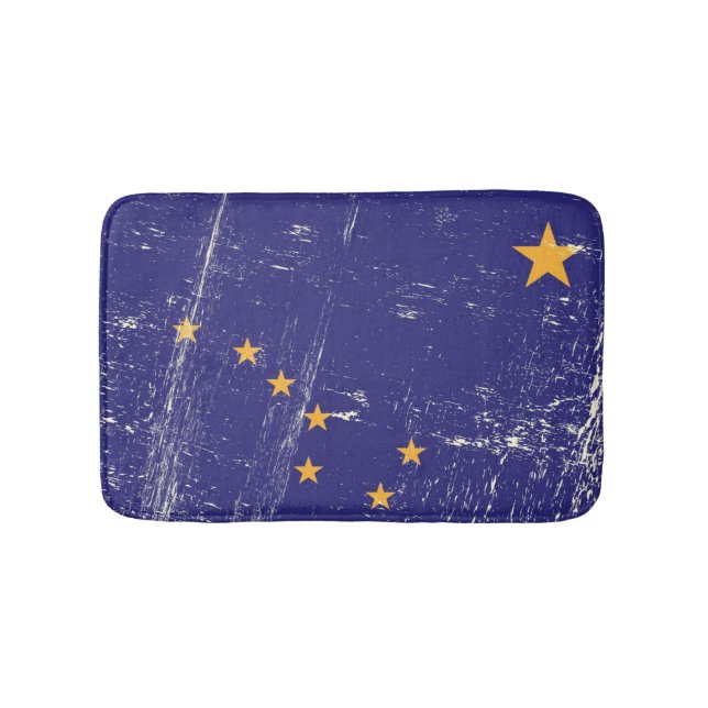 Alfombrilla De Baño Bandera del Grunge de Alaska (Anverso)