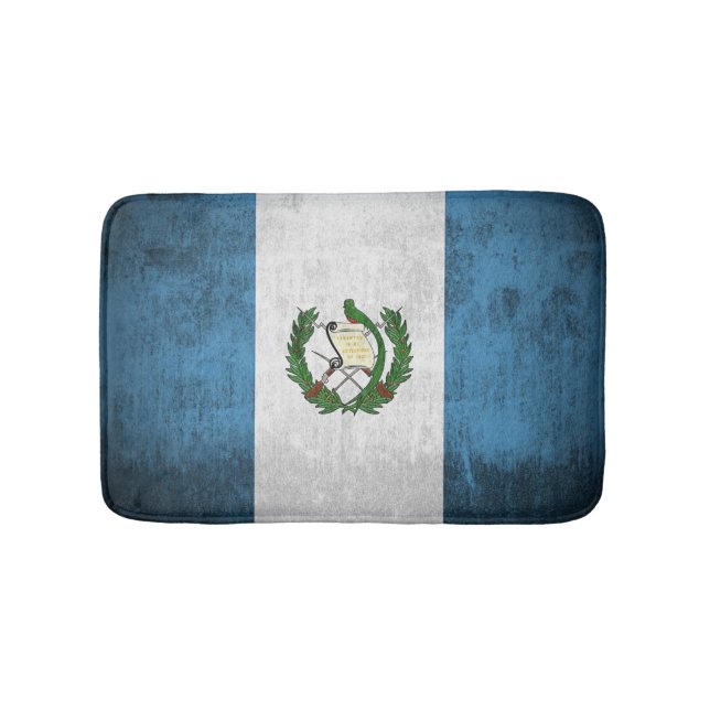 Alfombrilla De Baño Bandera del Grunge de Guatemala (Anverso)