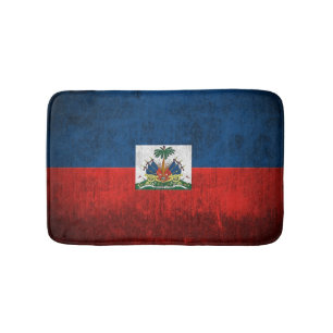Alfombrilla De Baño Bandera del Grunge de Haití