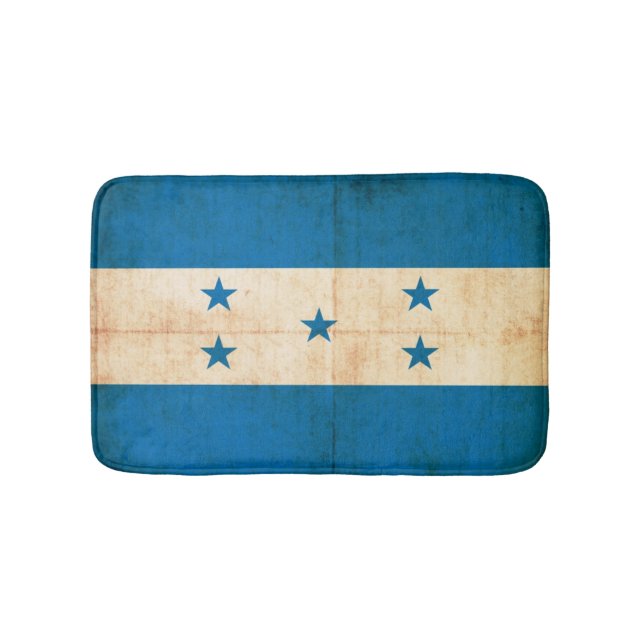 Alfombrilla De Baño Bandera del Grunge de Honduras (Anverso)