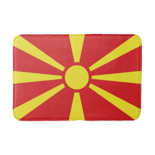 Alfombrilla De Baño Bandera del Norte de Macedonia