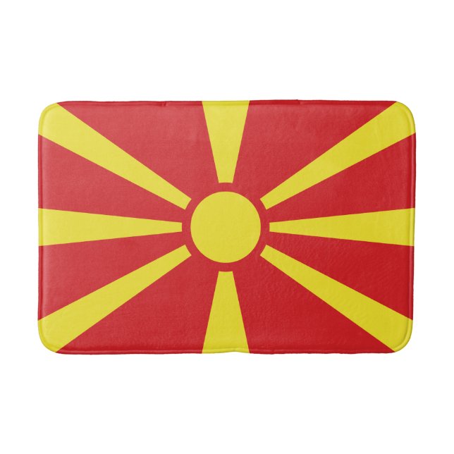Alfombrilla De Baño Bandera del Norte de Macedonia (Anverso)