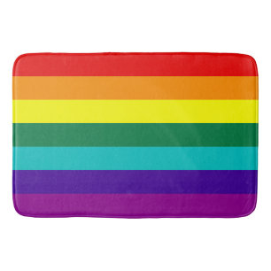 Alfombrilla De Baño Bandera del Orgullo Arcoiris de 7 bandas