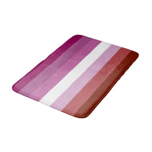 Alfombrilla De Baño bandera del orgullo lésbico femenino SlipperyJoe's