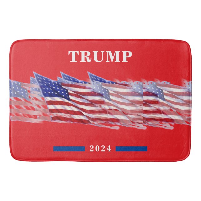 Alfombrilla De Baño Bandera estadounidense Donald Trump 2024 (Anverso)