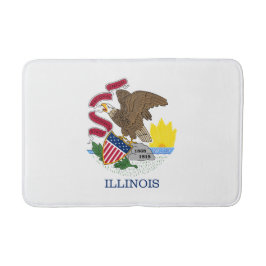 Alfombrilla De Baño Bandera Estatal de Illinois
