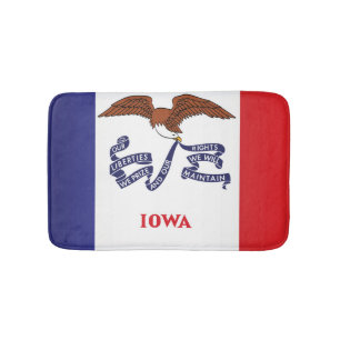 Alfombrilla De Baño Bandera estatal de Iowa, Estados Unidos