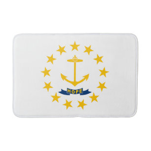 Alfombrilla De Baño Bandera estatal de Rhode Island