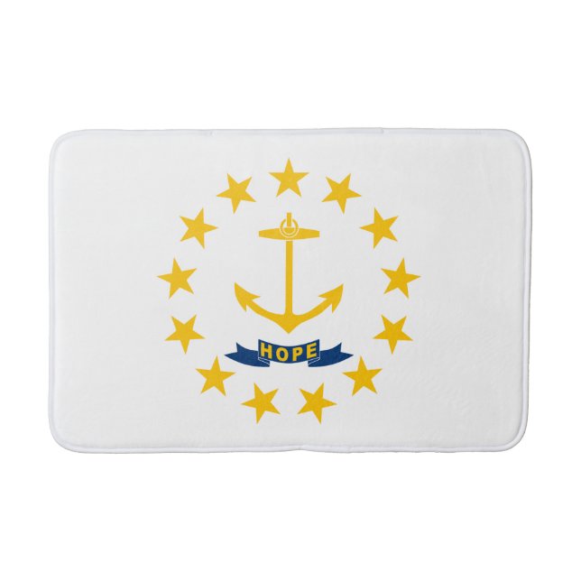 Alfombrilla De Baño Bandera estatal de Rhode Island (Anverso)