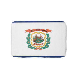 Alfombrilla De Baño Bandera estatal de Virginia Occidental, Estados Un