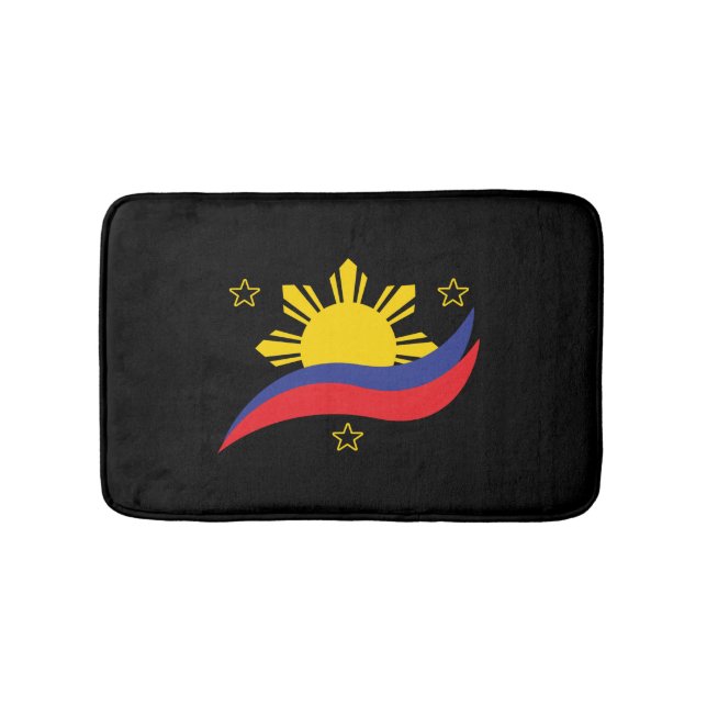 Alfombrilla De Baño Bandera filipina de Pinoy de Filipinas (Anverso)
