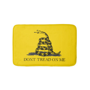 Alfombrilla De Baño Bandera Gadsden Amarilla Clásica No Pises en Mí