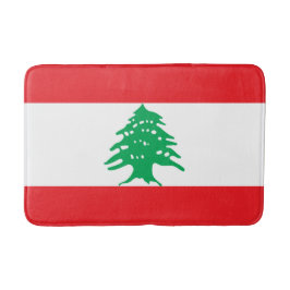 Alfombrilla De Baño Bandera libanesa (Bandera del Líbano)
