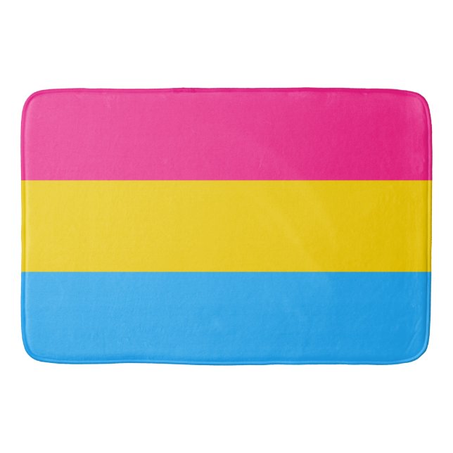 Alfombrilla De Baño Bandera Pansexual Grande (Anverso)