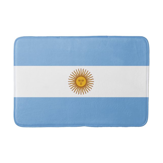 Alfombrilla De Baño Bandera Patriótica Argentina (Anverso)