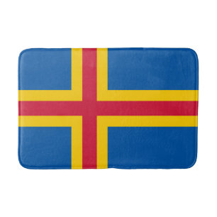 Alfombrilla De Baño Bandera patriótica de las Islas Åland