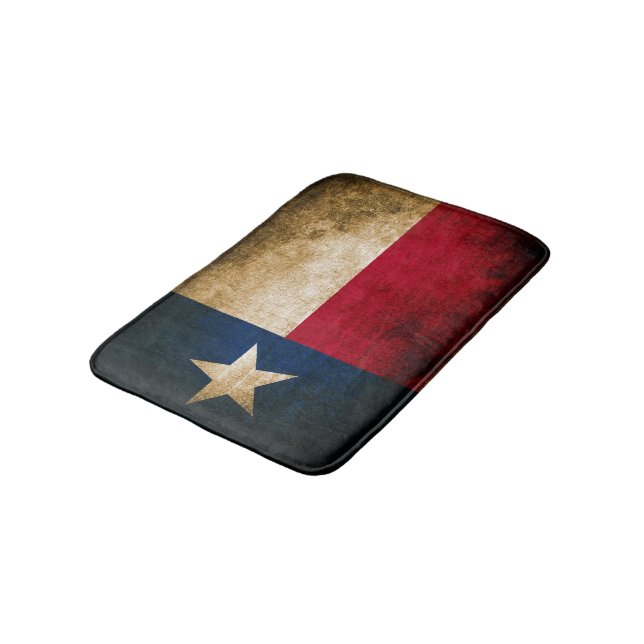 Alfombrilla De Baño Bandera rústica patriótica de Tejas (Angular)