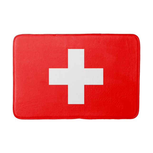 Alfombrilla De Baño Bandera suiza (Suiza) (Anverso)