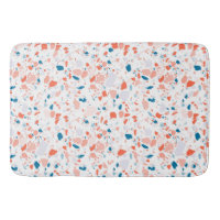 Bañera con estampado terrazo rosa y azul