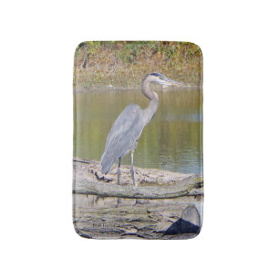 Alfombrilla De Baño Bañera de garza azul