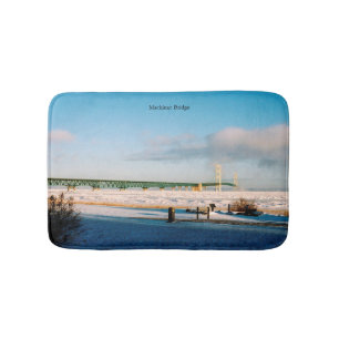 Alfombrilla De Baño Bañera de invierno Mackinac Bridge
